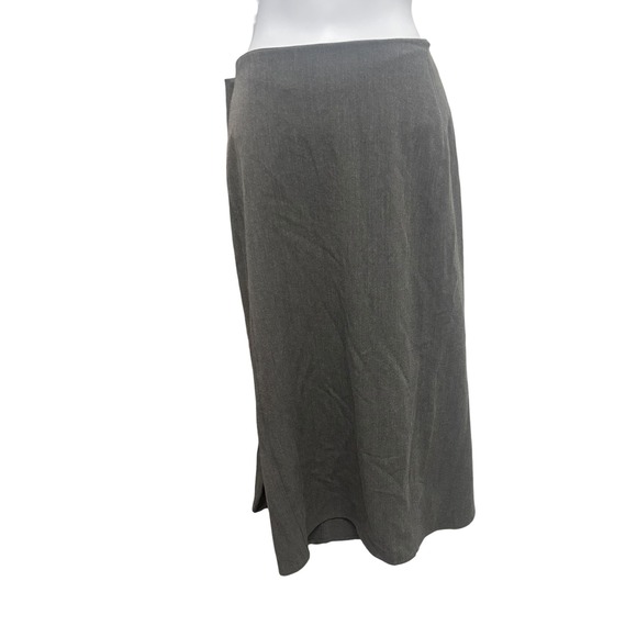 Roaman's Dresses & Skirts - Roamans Womens 22W Gray Heathered Maxi A-Line Skirt Back Button Detail 31-8805-9
